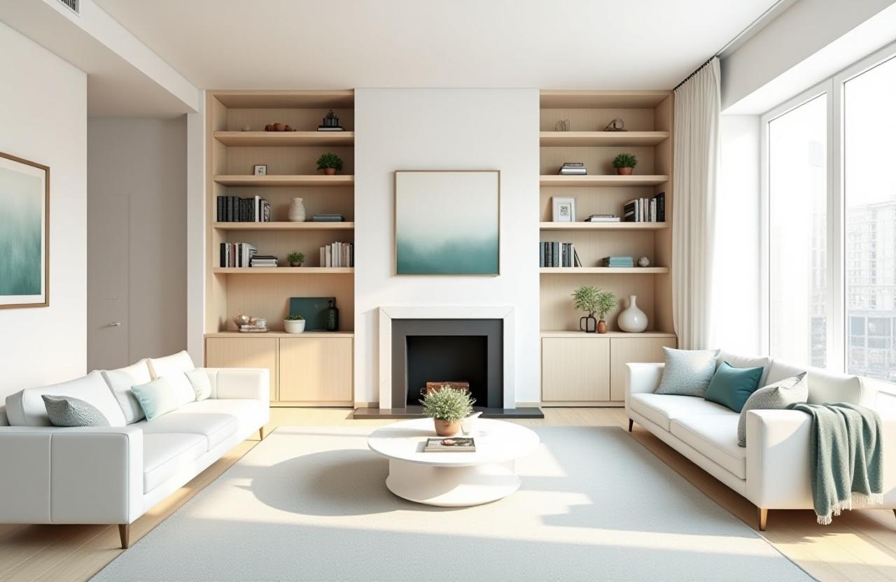 Perfectly organized luxury living room in New York